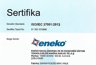 Eneko 27001:2013 Bilgi Güvenliği Yönetim Sistemi Belgesi’ni aldı