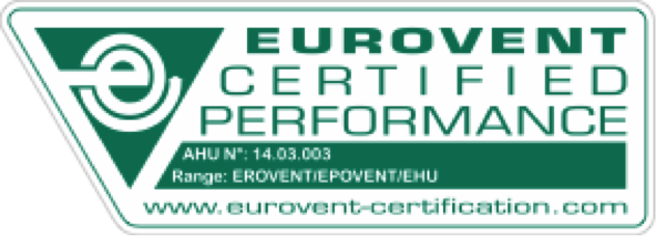 EROVENT ve EPOVENT serisi cihazlarımız için Eurovent sertifikası alınmıştır.